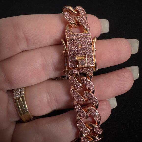 Rose Gold Miami Cuban Link Necklace 24in 12.6mm~NEW - Picture 16 of 16